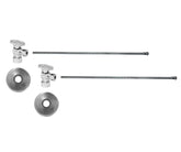 Lavatory Supply Kit - Brass Oval Handle with 1/4 Ball Valve (MT403-NL) - Angle, No Trap